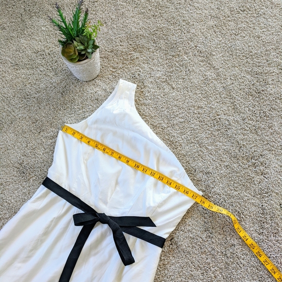 White J.Crew One Shoulder Cocktail Dress - Picture 4 of 8